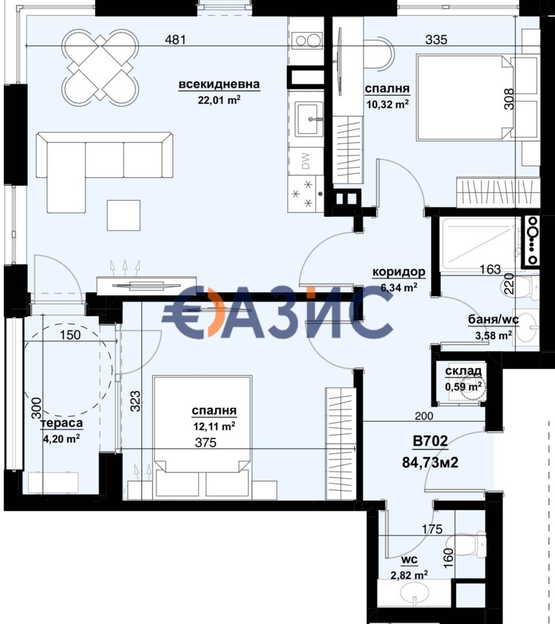 Апартаменты в Бургасе, Болгария, 84.7 м² - фото 7
