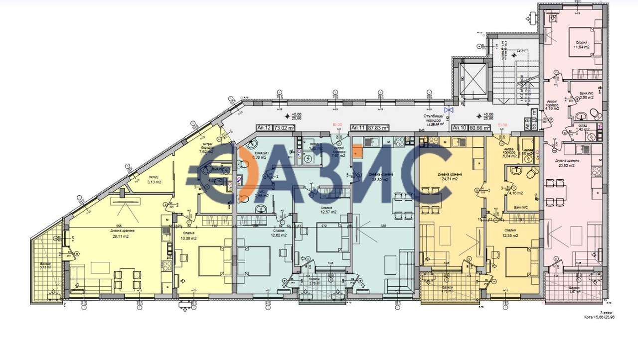 Апартаменты в Сарафово, Болгария, 88.8 м² - фото 15