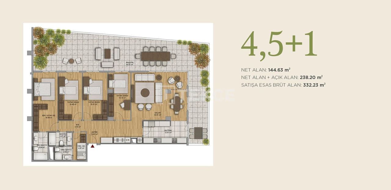 Апартаменты в Анкаре, Турция, 123 м² - фото 17
