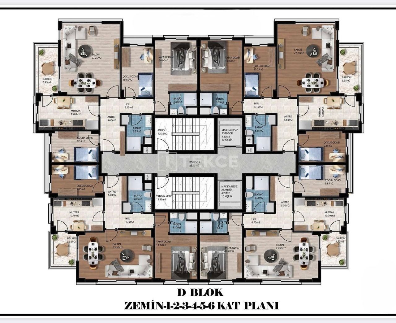 Апартаменты в Анталии, Турция, 107 м² - фото 18