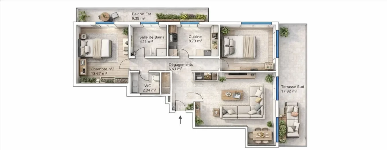 Квартира в Каннах, Франция, 84 м² - фото 17