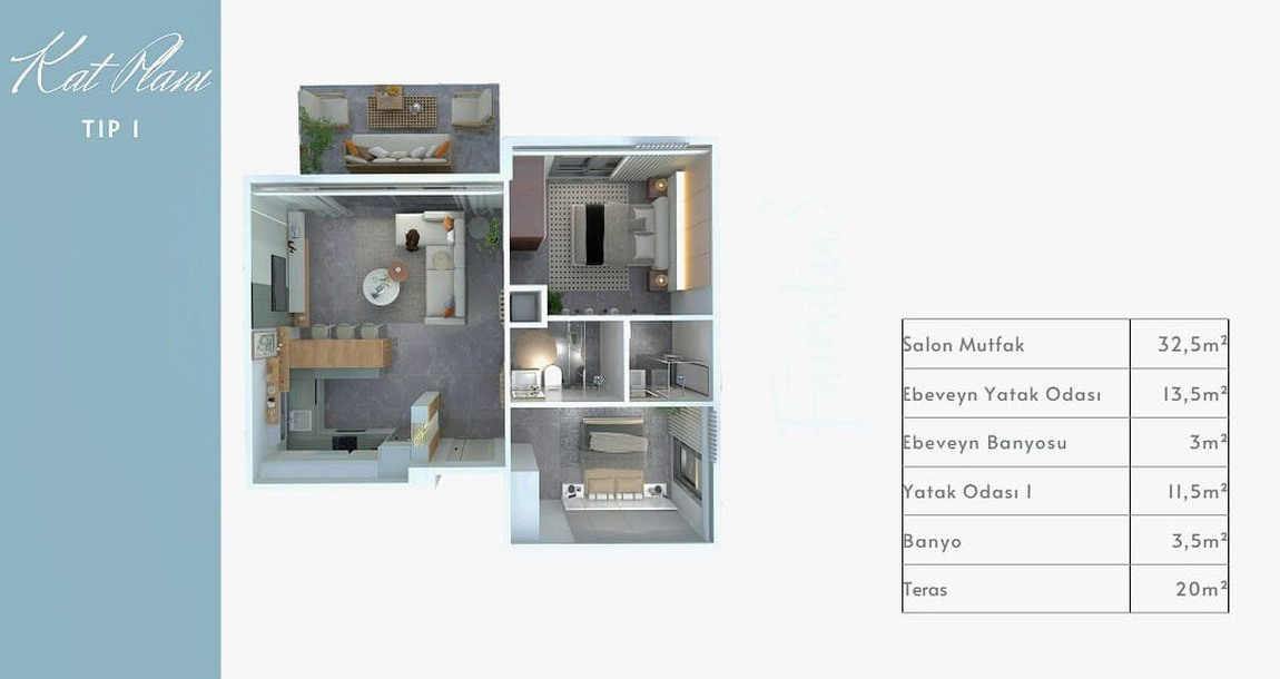 Квартира в Бодруме, Турция, 85 м² - фото 4
