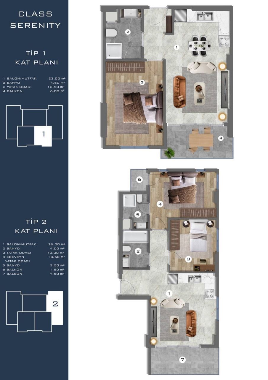 Квартира в Мерсине, Турция, 70 м² - фото 4
