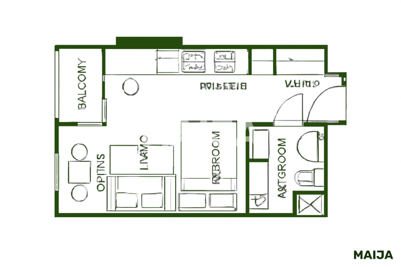 Апартаменты Bang Lamung, Таиланд, 22.78 м² - фото 2