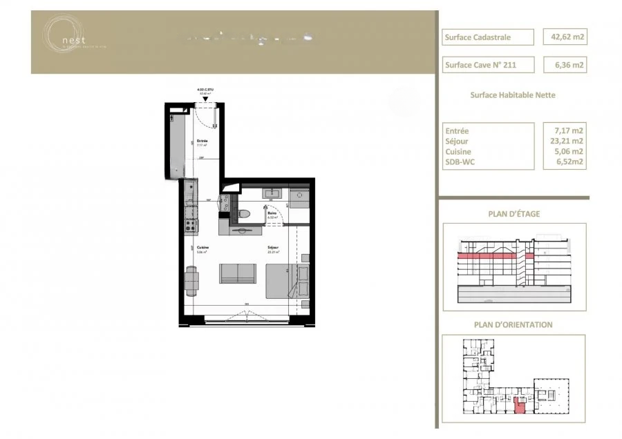 Квартира в Люксембурге, Люксембург, 43 м² - фото 3