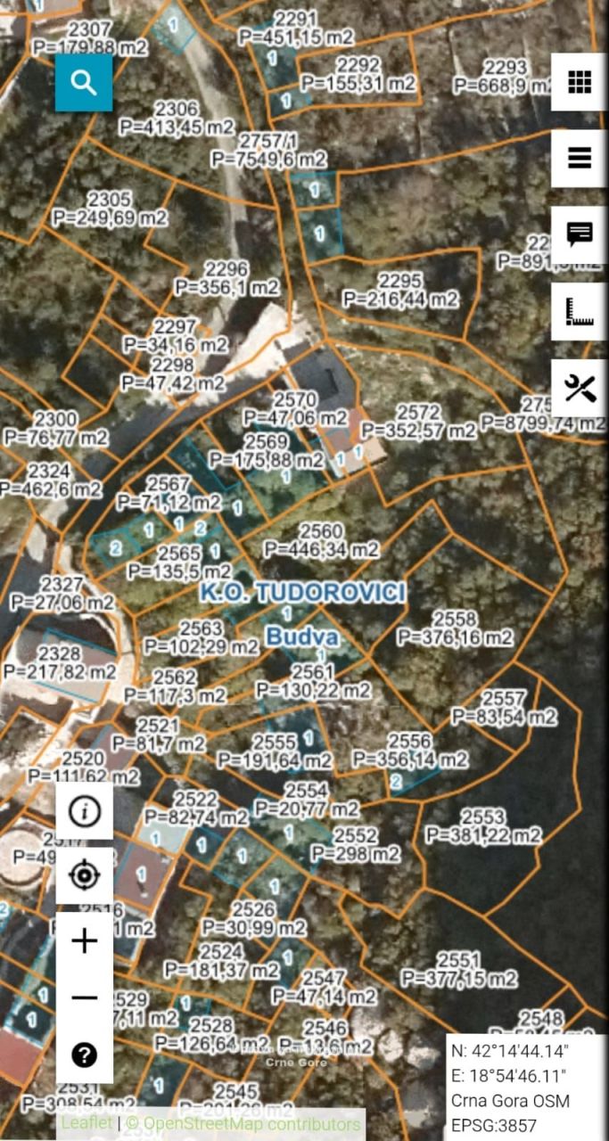 Земля в Будве, Черногория, 479 м² - фото 4