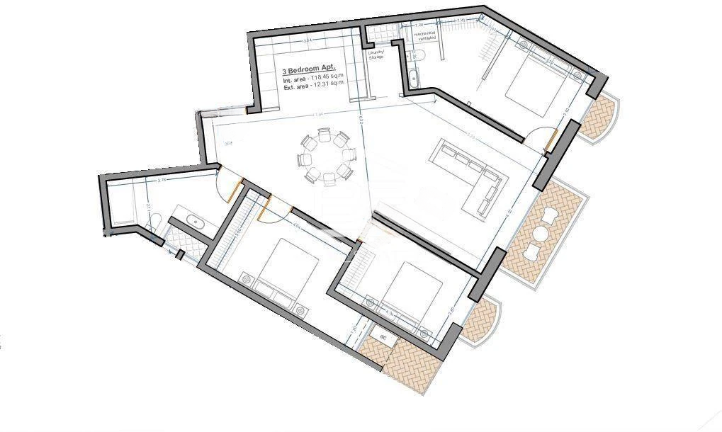 Квартира в Таршине, Мальта, 130 м² - фото 2