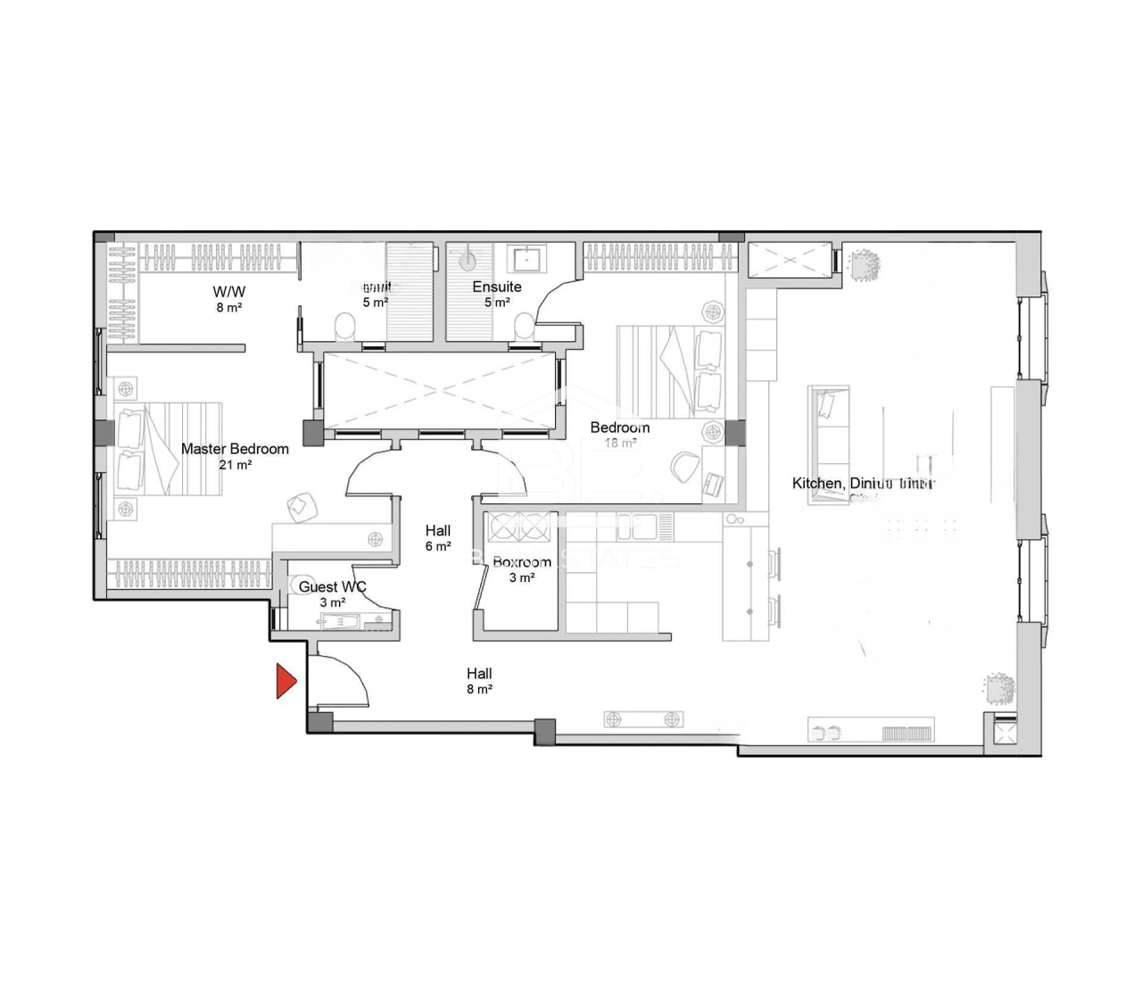 Квартира в Сан-Лоренце, Мальта, 161 м² - фото 7