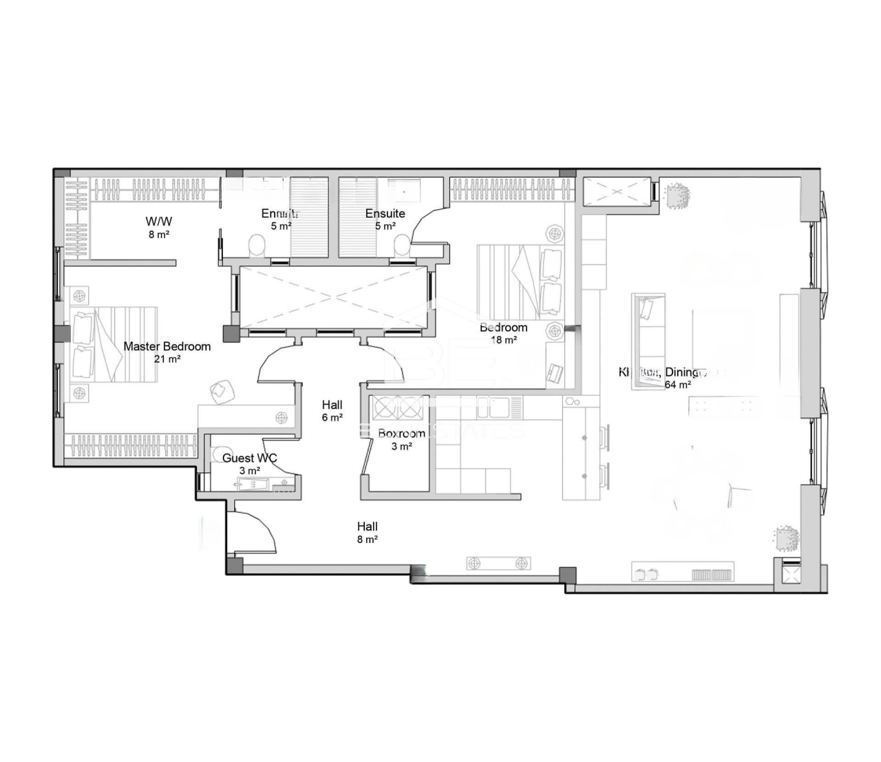 Квартира в Сан-Лоренце, Мальта, 161 м² - фото 7