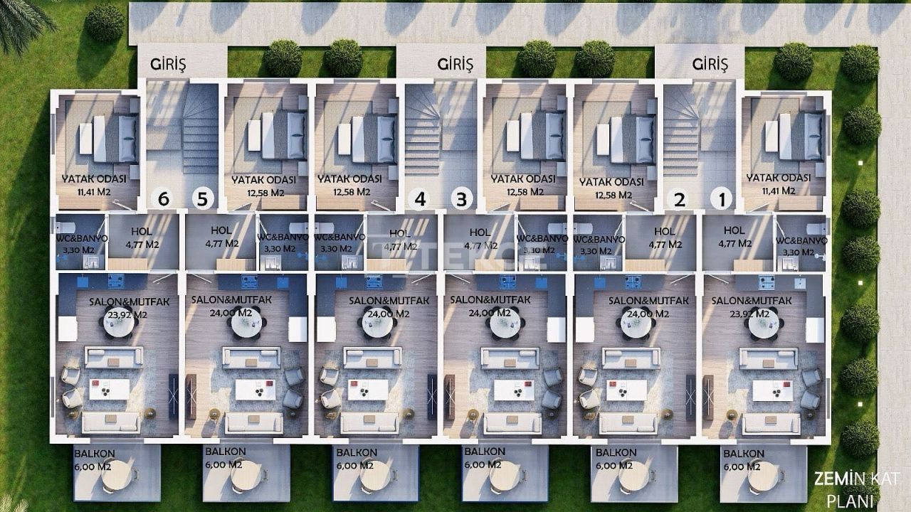 Апартаменты в Фетхие, Турция, 120 м² - фото 17