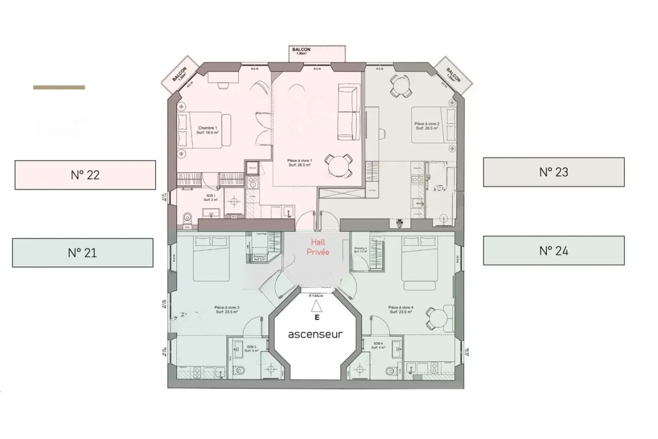 Квартира в Каннах, Франция, 146 м² - фото 14