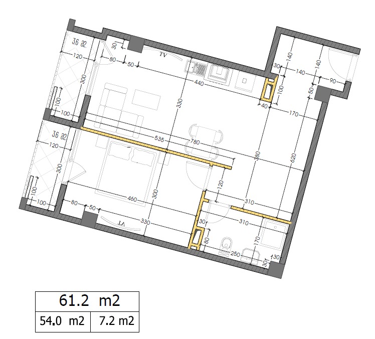 Квартира в Тбилиси, Грузия, 48.8 м² - фото 8