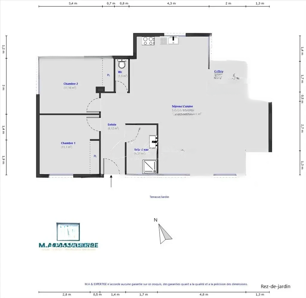 Квартира в Каннах, Франция, 75 м² - фото 13