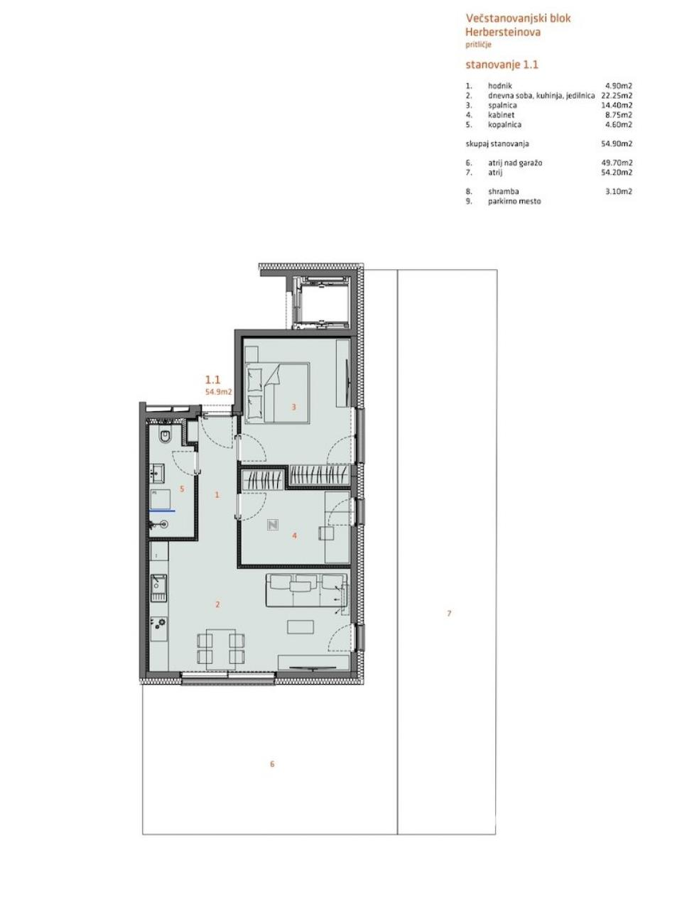 Квартира в Любляне, Словения, 55 м² - фото 14