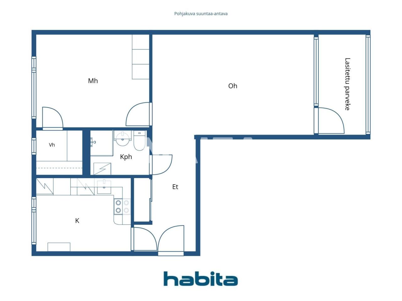 Апартаменты в Хельсинки, Финляндия, 56 м² - фото 2