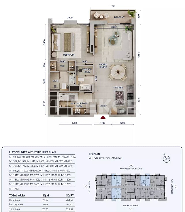 Апартаменты в Дубае, ОАЭ, 154 м² - фото 15