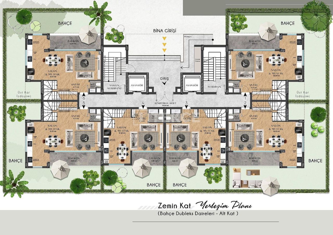 Апартаменты в Анталии, Турция, 42 м² - фото 16