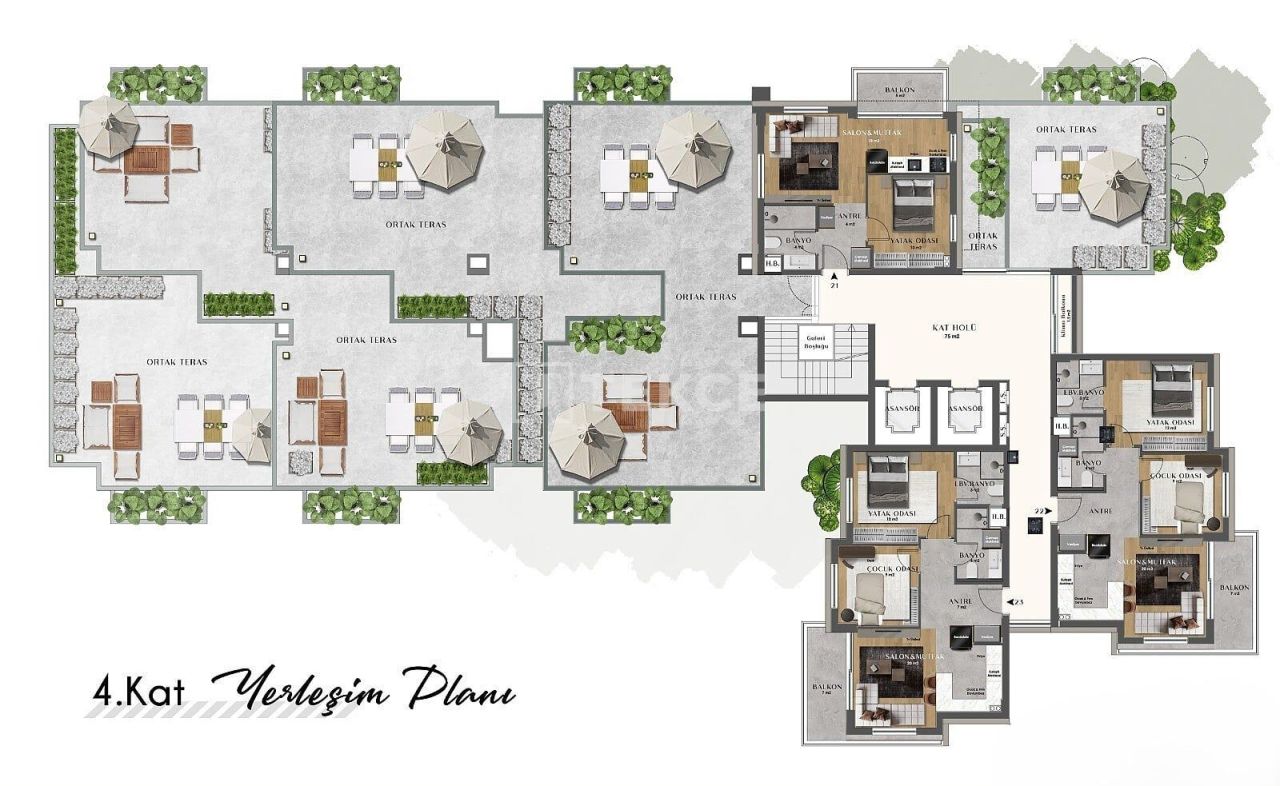 Апартаменты в Анталии, Турция, 60 м² - фото 17