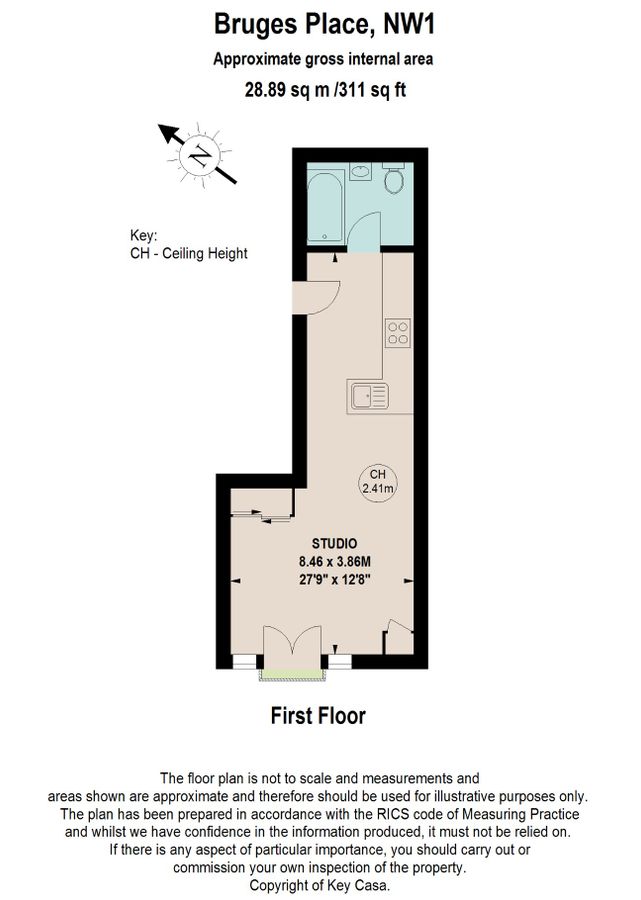 Квартира в Лондоне, Великобритания, 29 м² - фото 9