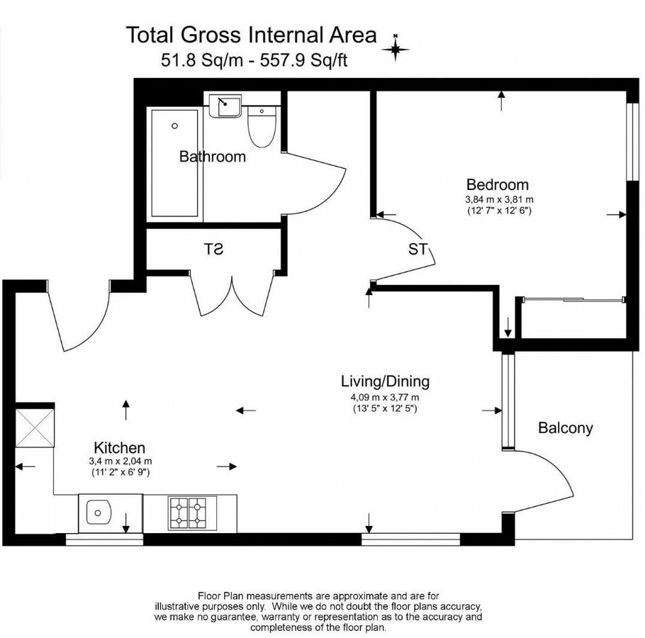 Квартира в Лондоне, Великобритания, 52 м² - фото 19