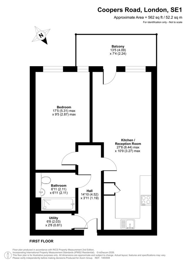 Квартира в Лондоне, Великобритания, 52 м² - фото 17