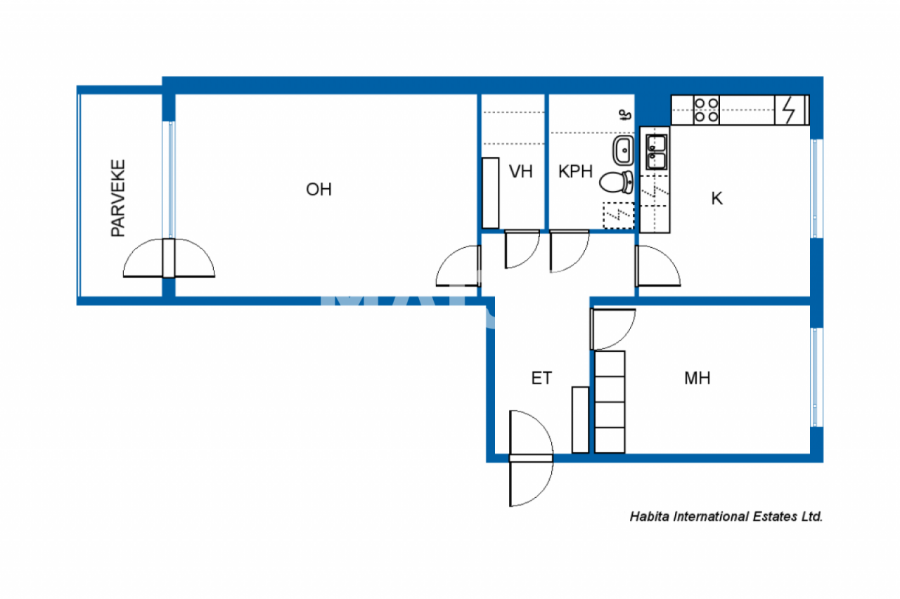 Апартаменты Торнио, Финляндия, 59.5 м² - фото 2