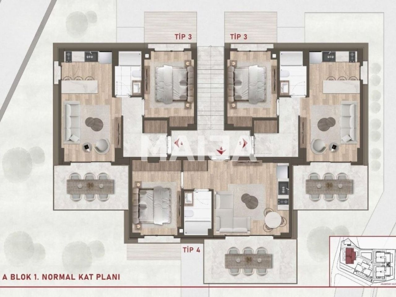 Вилла в Бодруме, Турция, 70 м² - фото 2