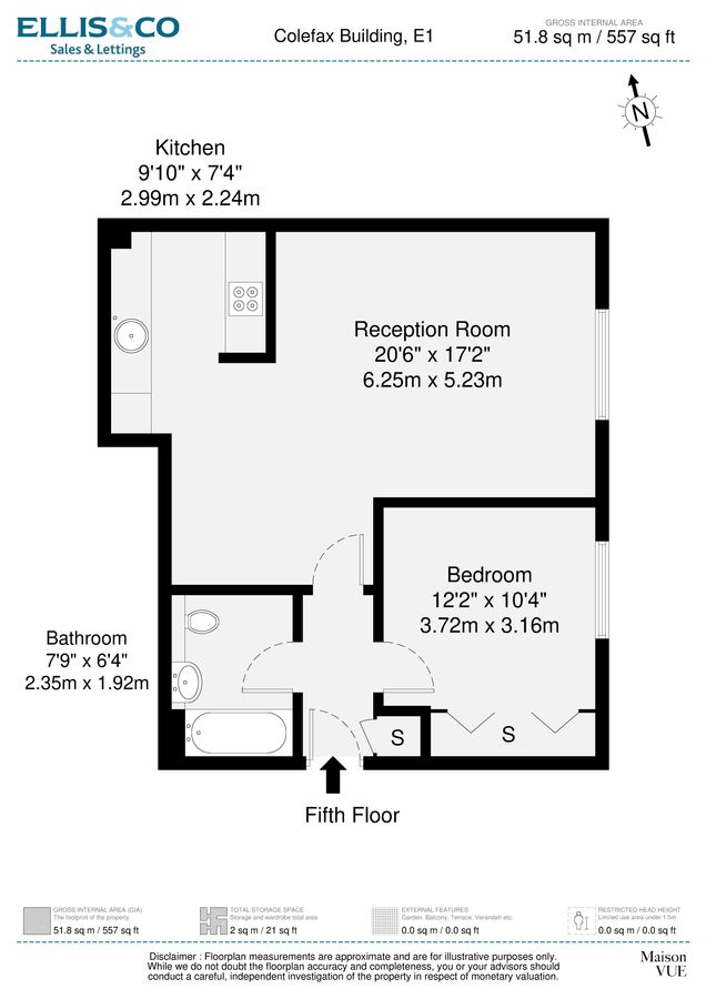Квартира в Лондоне, Великобритания, 52 м² - фото 12