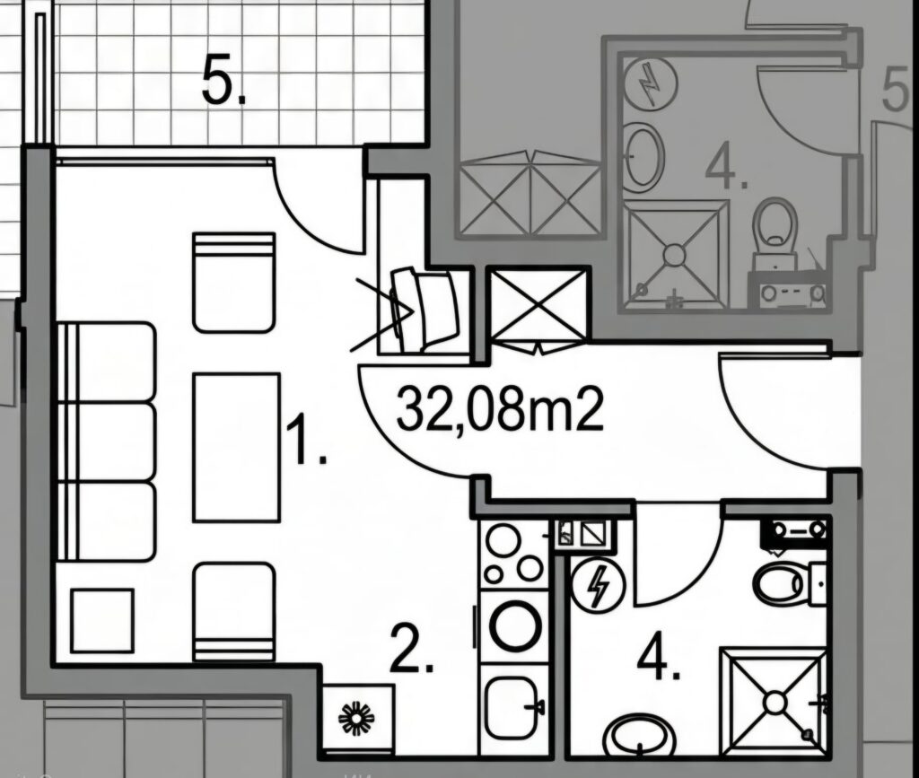 Студия на Солнечном берегу, Болгария, 32 м² - фото 3