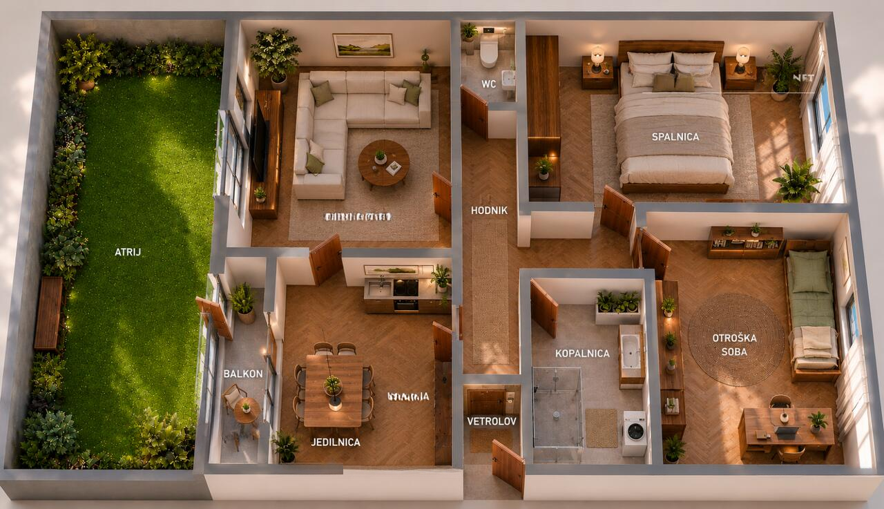 Квартира в Любляне, Словения, 73 м² - фото 2
