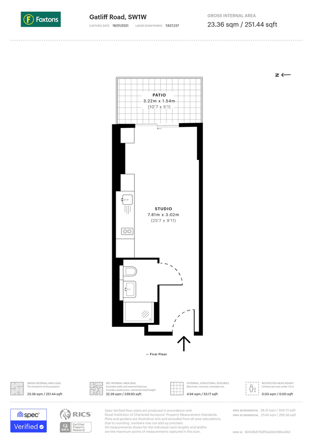Квартира в Лондоне, Великобритания, 28 м² - фото 10
