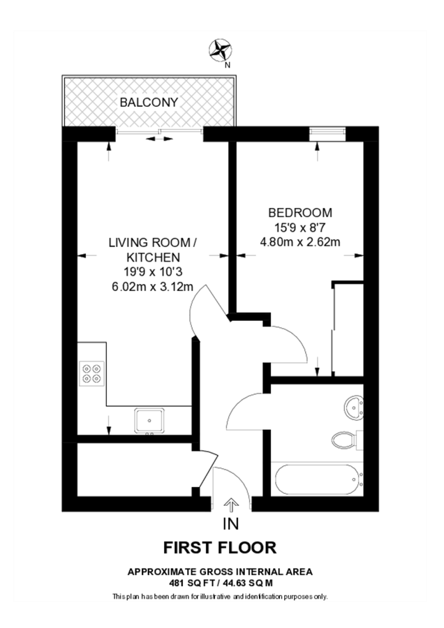 Квартира в Лондоне, Великобритания, 45 м² - фото 11