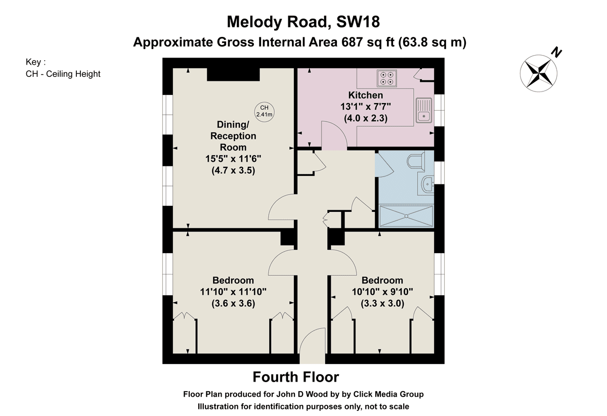 Квартира в Лондоне, Великобритания, 64 м² - фото 12