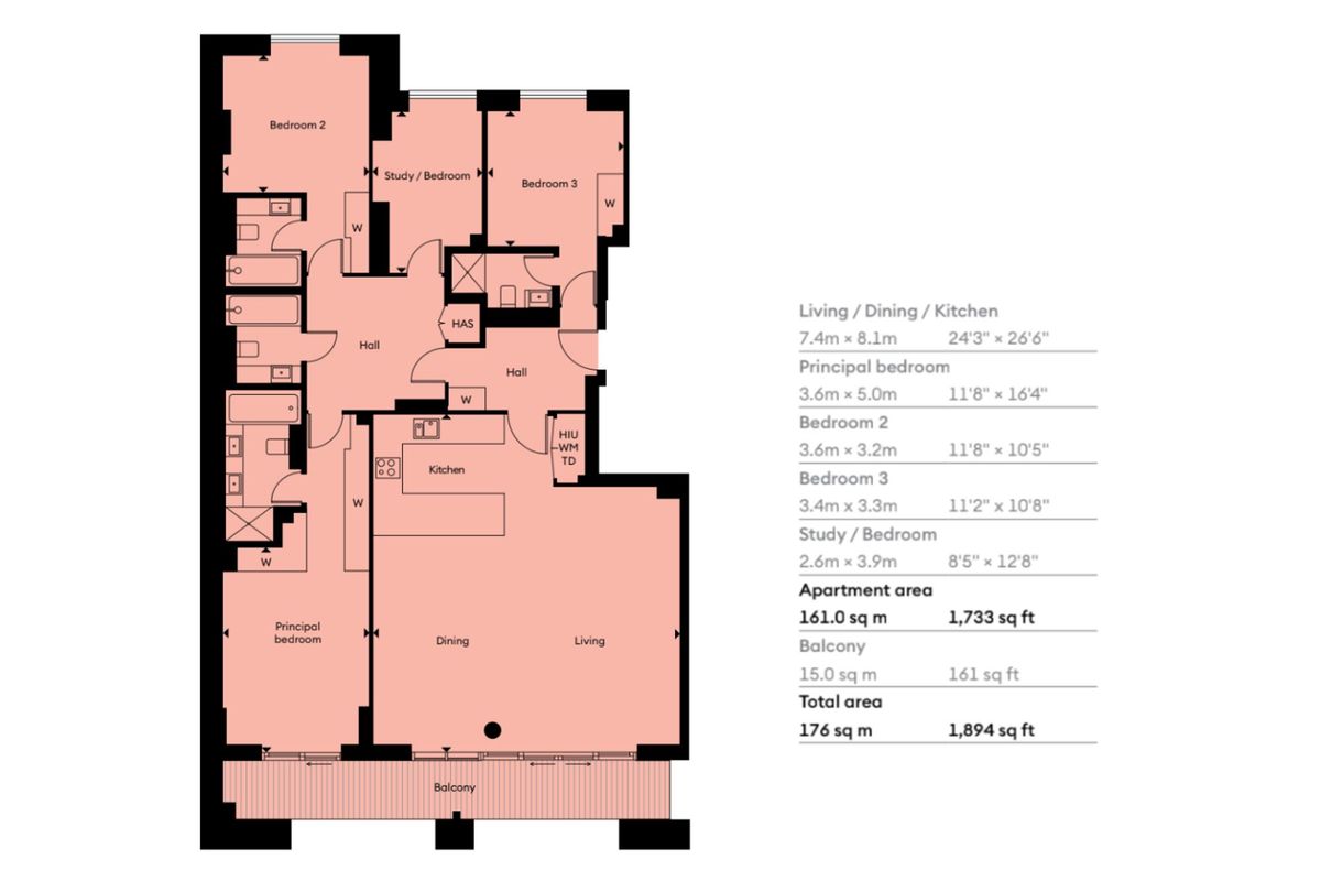 Квартира в Лондоне, Великобритания, 162 м² - фото 13