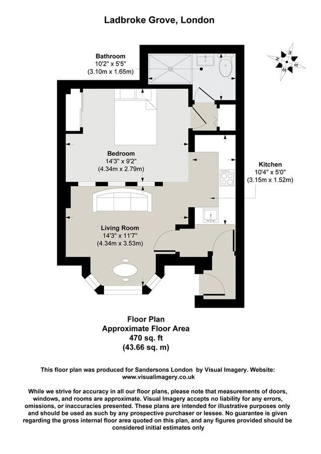 Квартира в Лондоне, Великобритания, 44 м² - фото 16