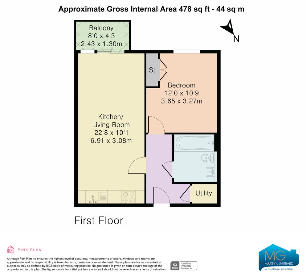 Квартира в Лондоне, Великобритания, 44 м² - фото 17