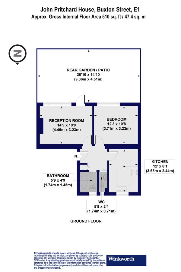 Квартира в Лондоне, Великобритания, 47 м² - фото 13