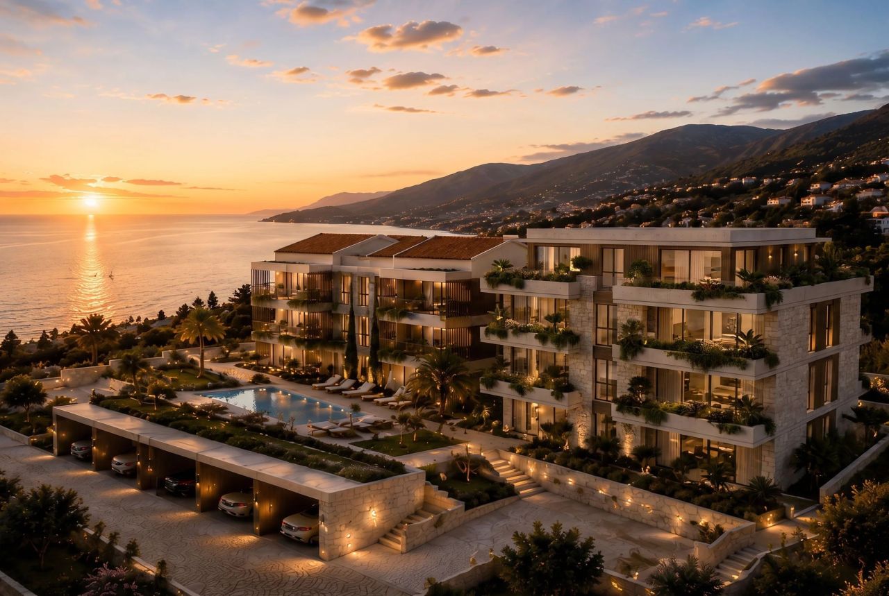 Apartment 54,63 m² in einer Boutique-Resortanlage mit Panorama-Meerblick — Tudorovići, Sveti Stefan 11