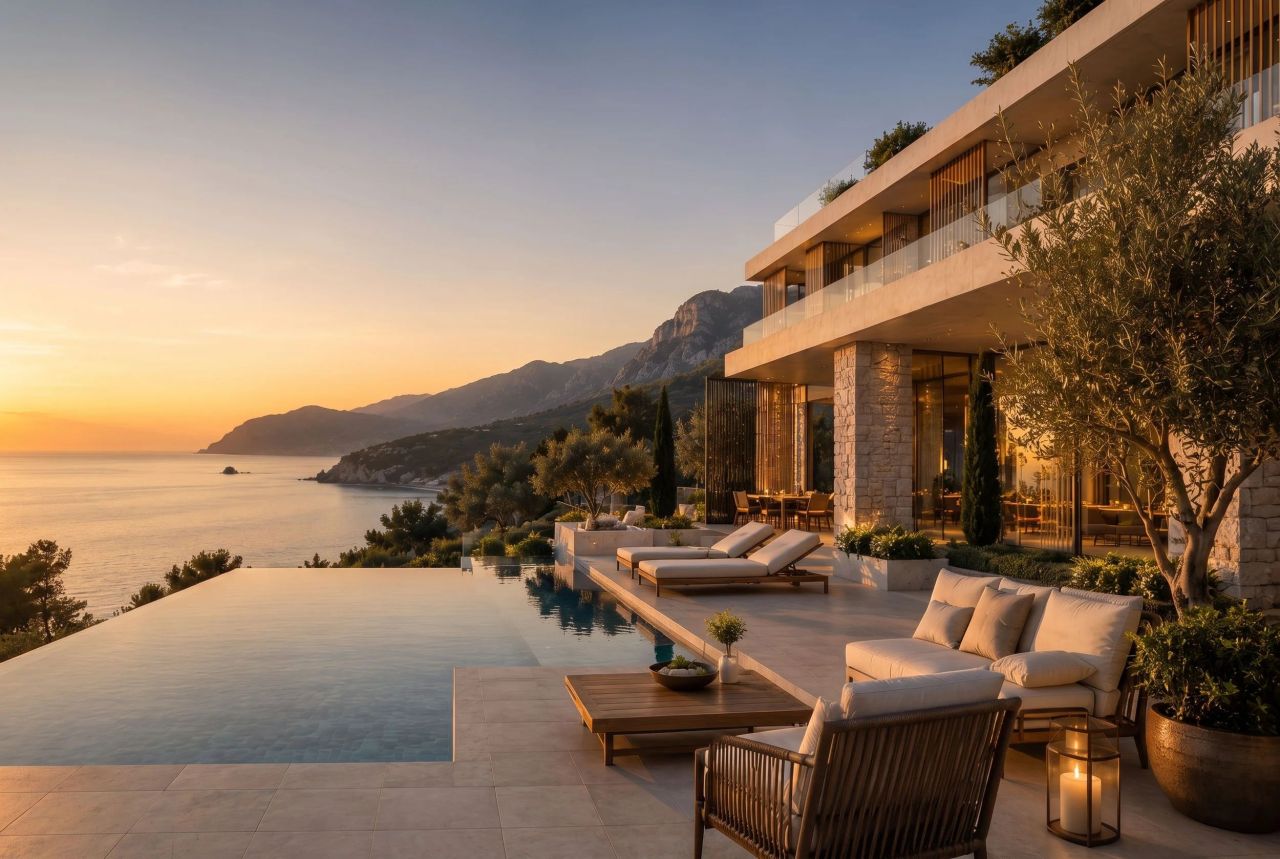 Apartment 54,63 m² in einer Boutique-Resortanlage mit Panorama-Meerblick — Tudorovići, Sveti Stefan 12