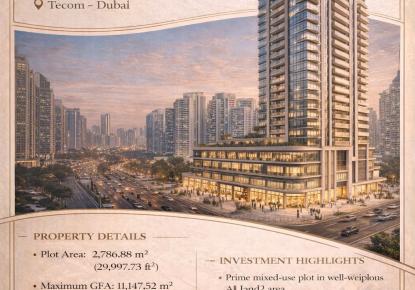 Инвестиционный проект за 25 835 806 евро в Дубае, ОАЭ