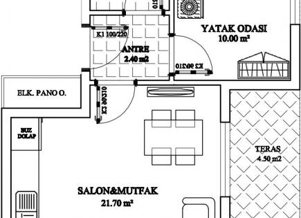 Апартаменты за 56 176 евро в Анталии, Турция