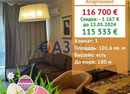 Апартаменты за 115 533 евро на Золотых Песках, Болгария