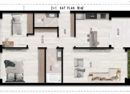 Квартира за 140 000 евро в Анталии, Турция