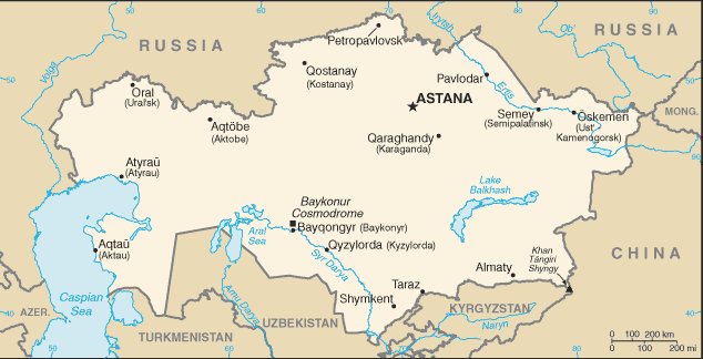 Карта Казахстана