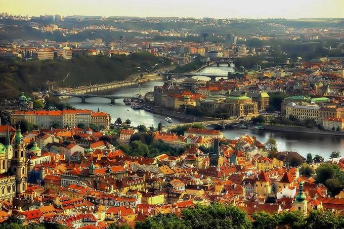 Чехия вид на город сверху