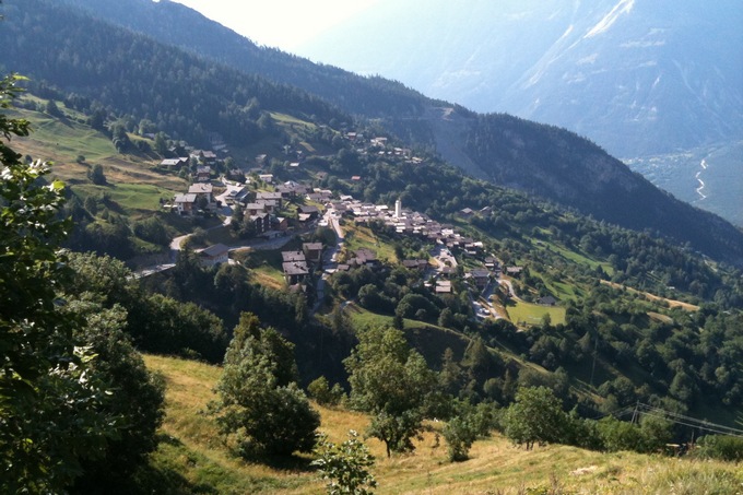 Деревня Альбинен в Швейцарии