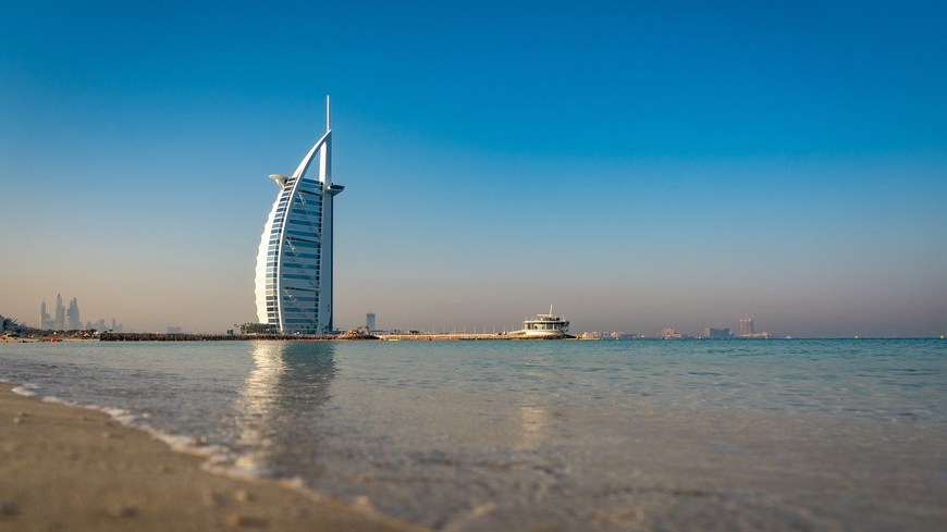 Вид на залив в Дубае