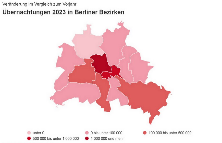 Ночевки в районах Берлина в 2023 году