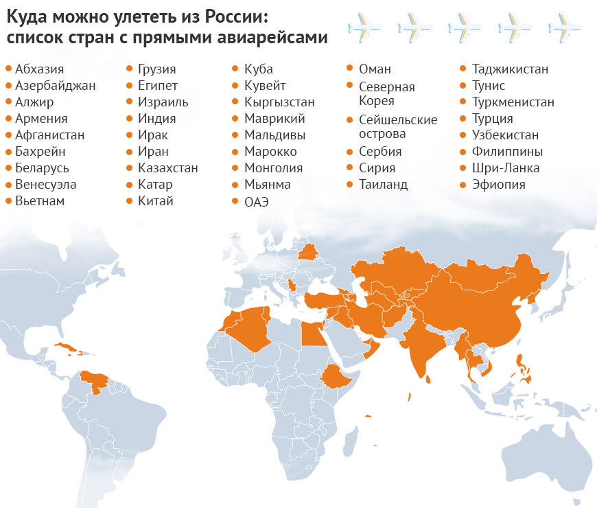 Карта полётов