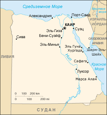Египет, карта Египта - Prian.ru